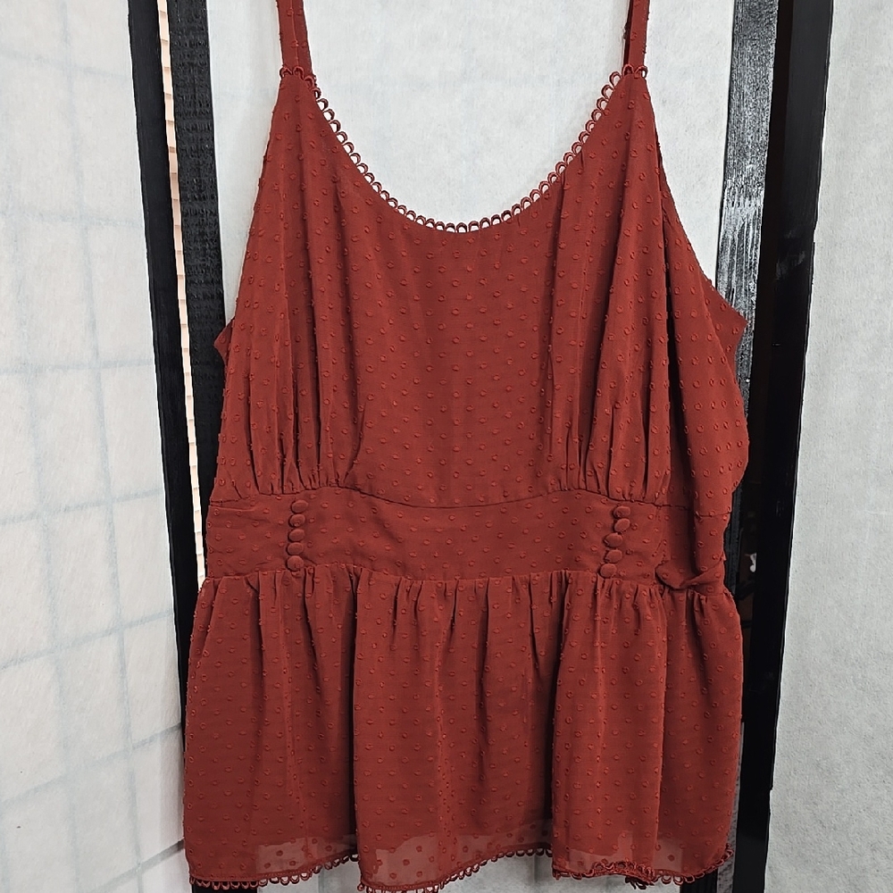 Women's Rust Sleeveless Crop Top